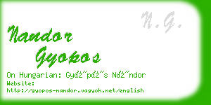 nandor gyopos business card